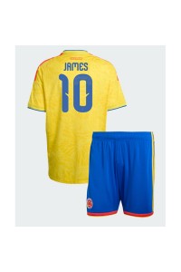 Kolumbia James Rodriguez #10 Jalkapallovaatteet Lasten Kotipeliasu MM-kisat 2026 Lyhythihainen (+ Lyhyet housut)